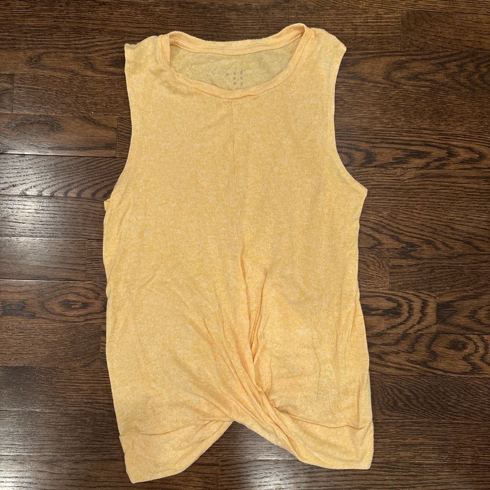 Sleeveless Orange Twist Top